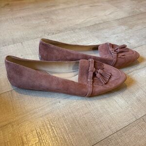 Talbots Francesca tassel driving flats camel loafers 8.5 travel errands brunch